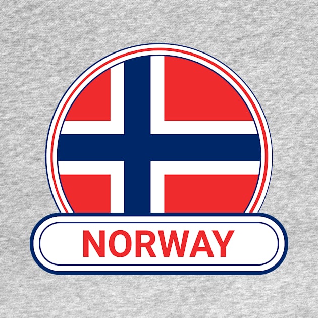 Norway Country Badge - Norway Flag by Yesteeyear